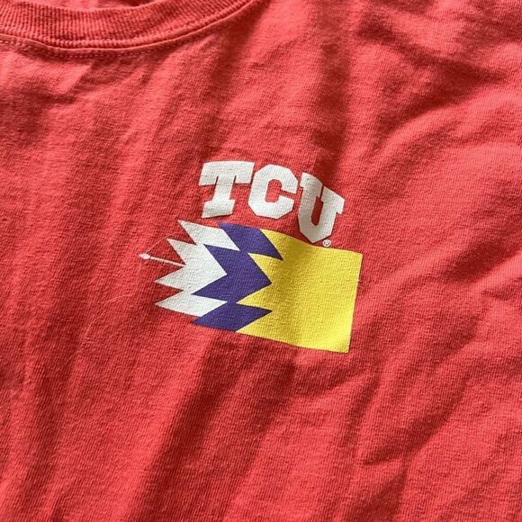 Champion TCU Horned Frogs Coral Colorful Graphic Tee Shirt Sz M - Picture 4 of 7